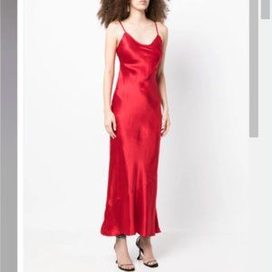 Reformation Parma Silk Red Slip Midi Dress size XS